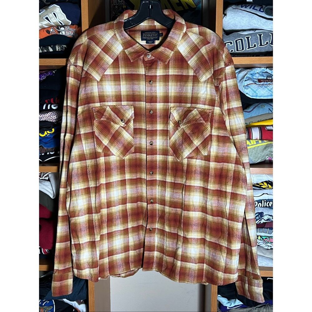 Pendleton Wyatt Western Pearl Snap Plaid Long Sleeve Shirt